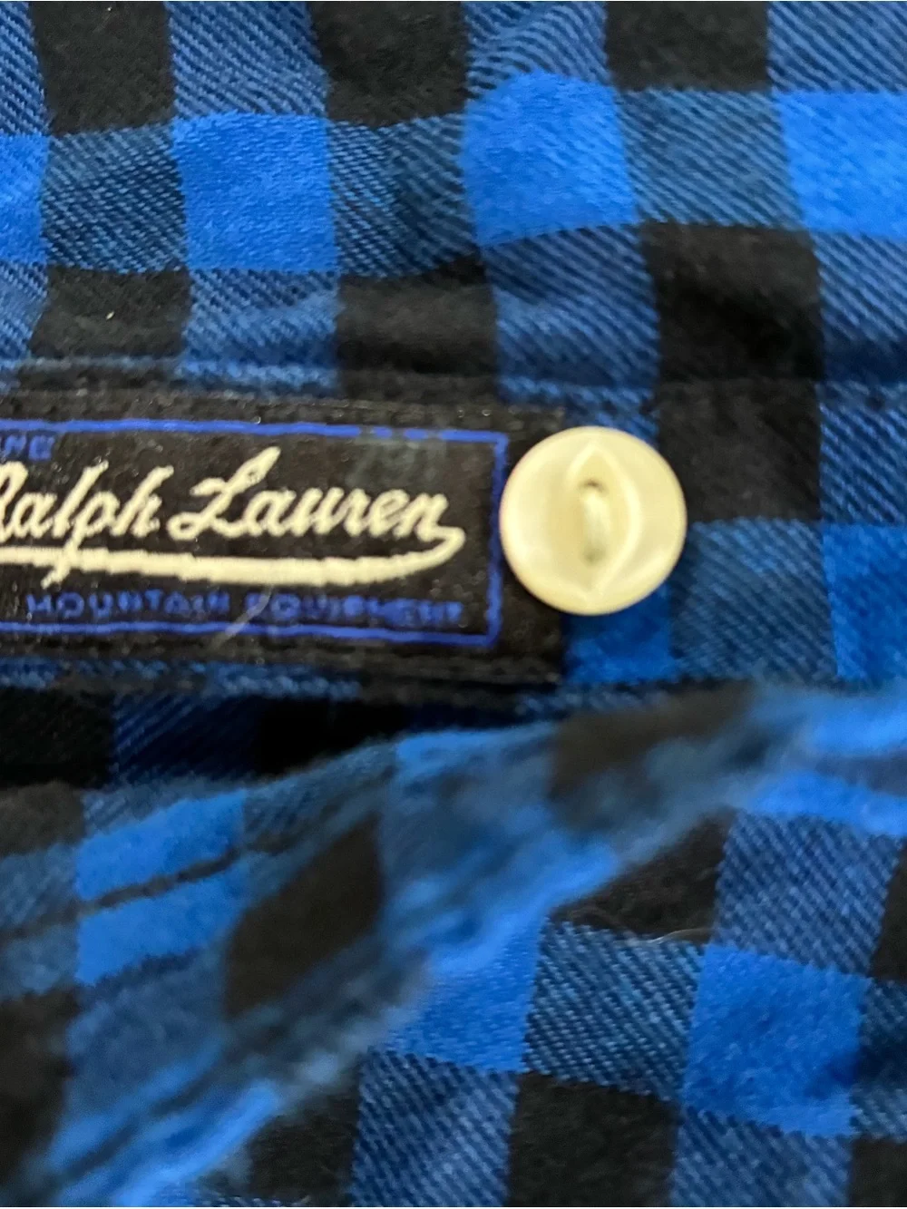 Ralph Lauren Blue and Black Checkered Kids Blouse
